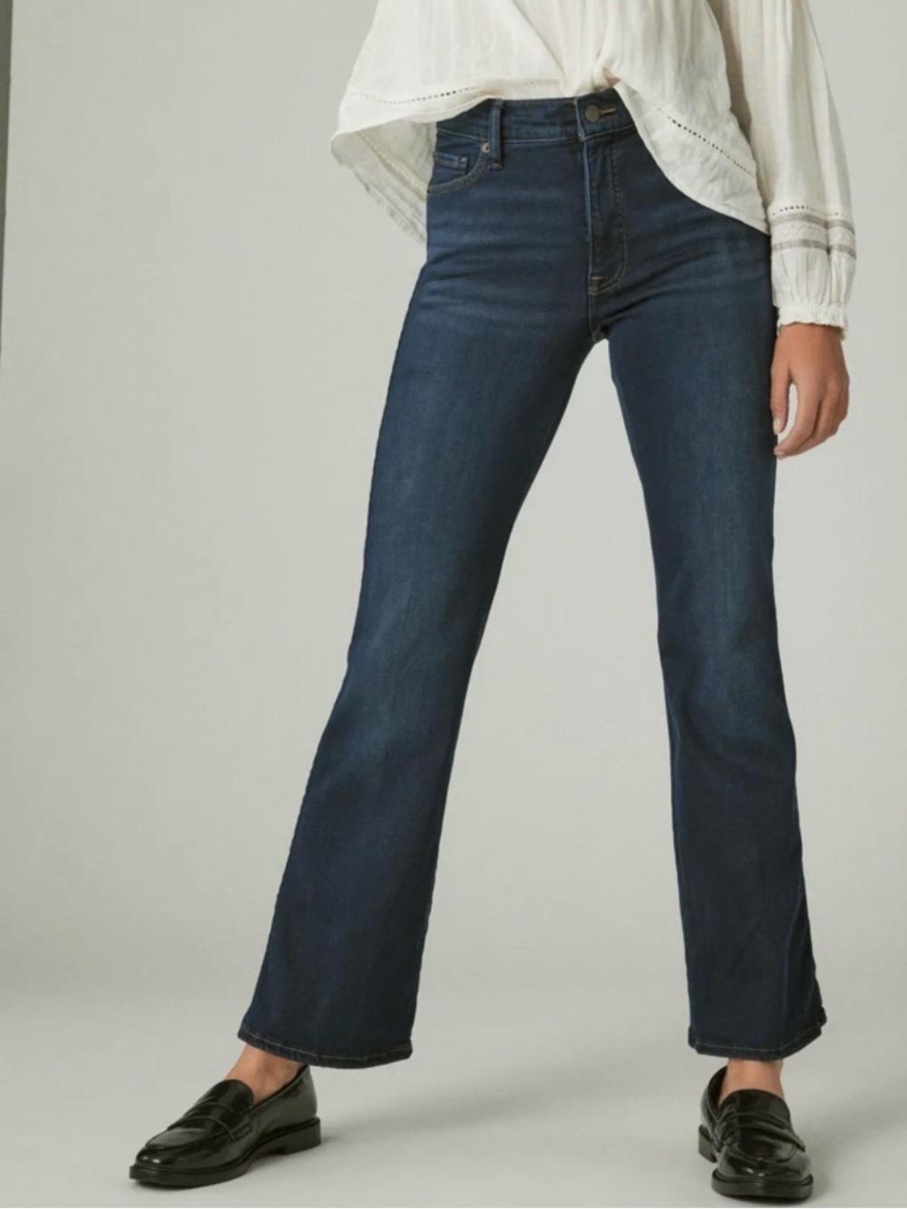 Lucky Brand Uni Boot Jeans 
High-Rise, Flare, Dark Indigo